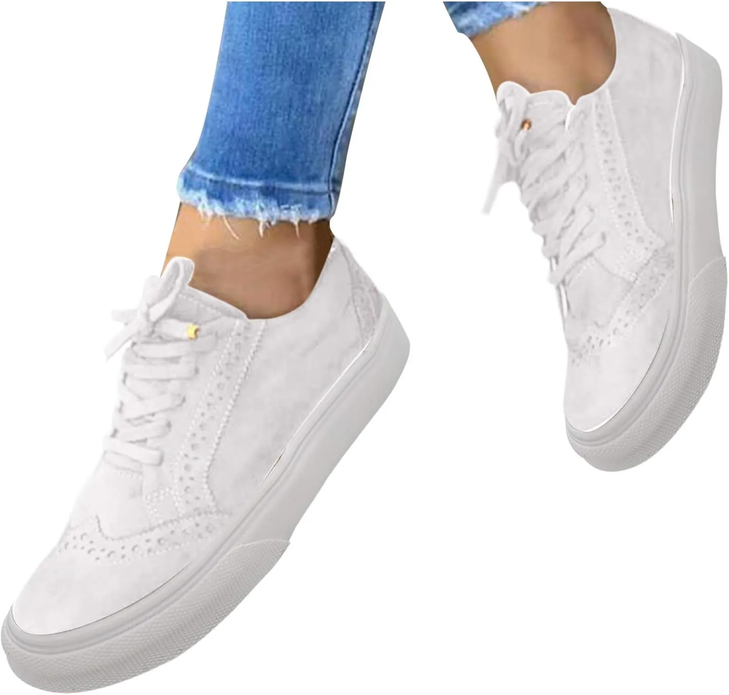 SBGMoSJ Plantar Fasciitis Shoes Women Work Dress Comfy Shoes for Women Slip On Black Shoes Women Slip On Wedges Womens Sneakers Size 11 Walking Zapatos Ortopedicos para Mujer Blancos