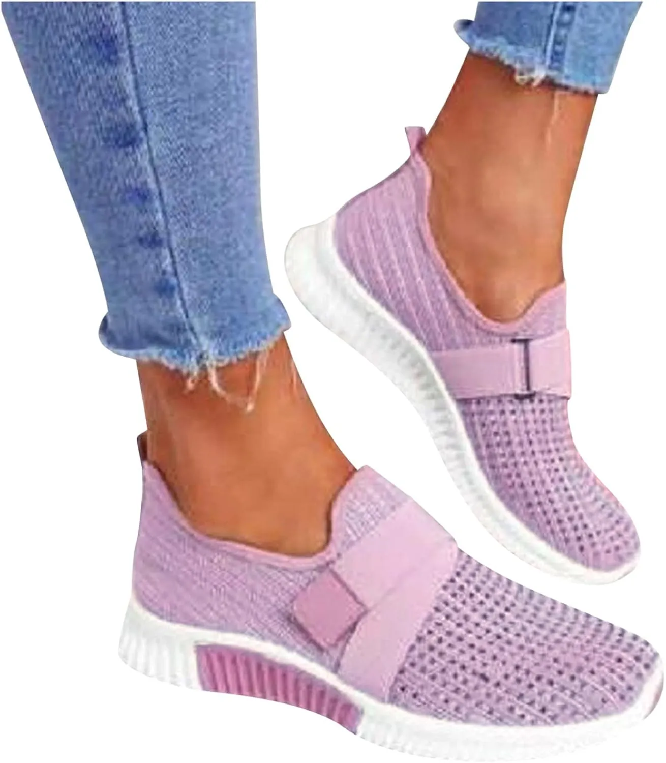 SBGMoSJ Women's Fashion Sneakers Lace-Up Woven Knit Upper Women's Wedge Fashion Sneakers Black Shoes Women Slip Ons Womens Fashion Sneakers Athletic Shoes Women Size 5.5