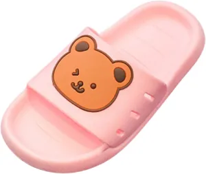 Slides For Kids Bear Slides Boys Girls Summer Slippers Cute Cartoon Open Toe Sandals Thick Swim Shoes for Toddler Boys, GS42qL9Ya