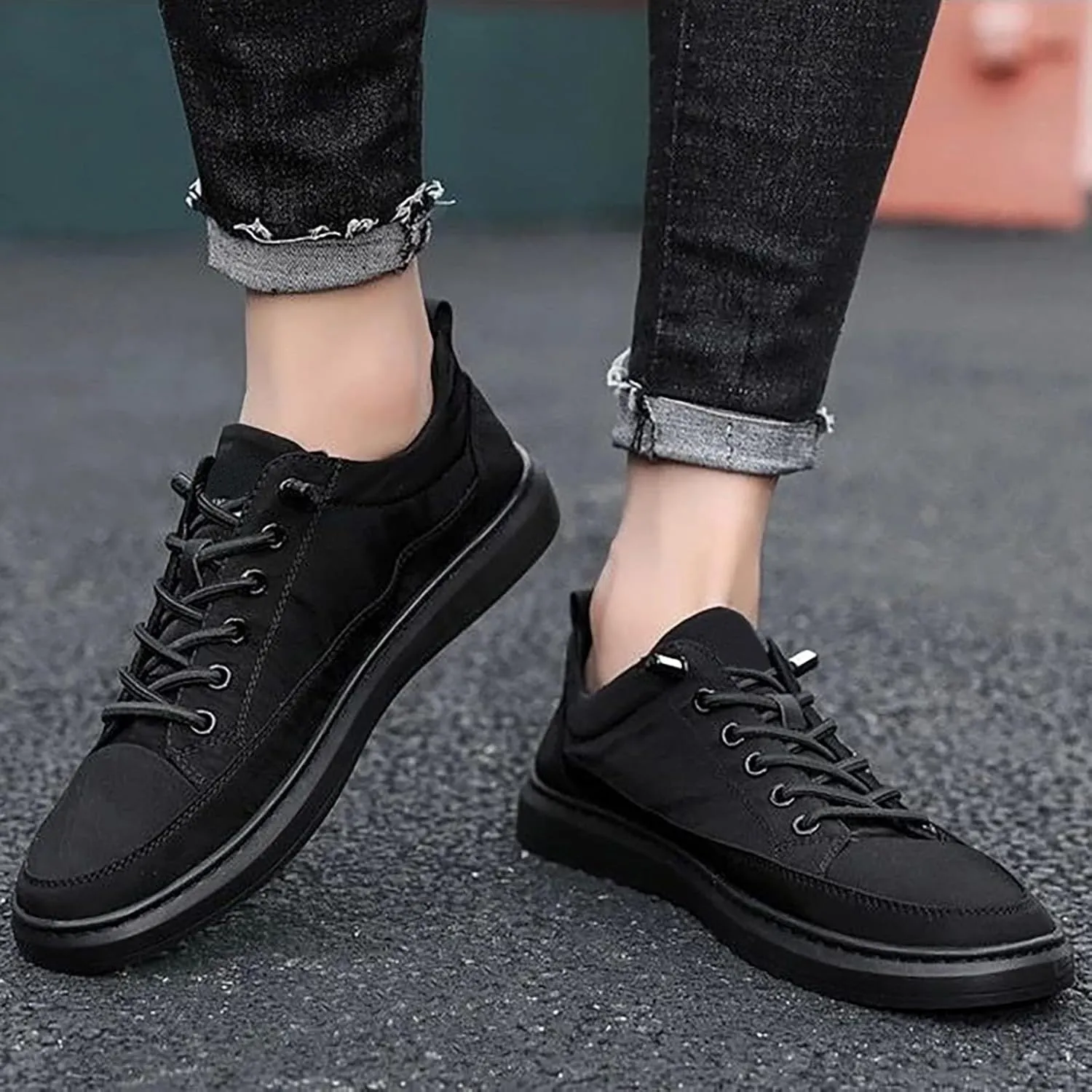 Sneakers for Men Wide Width Flat Shoes for Women Men's Casual Slip-on Loafers Round Toe Slip On Casual Womens Loafers Dress Sneakers Men Wide Width