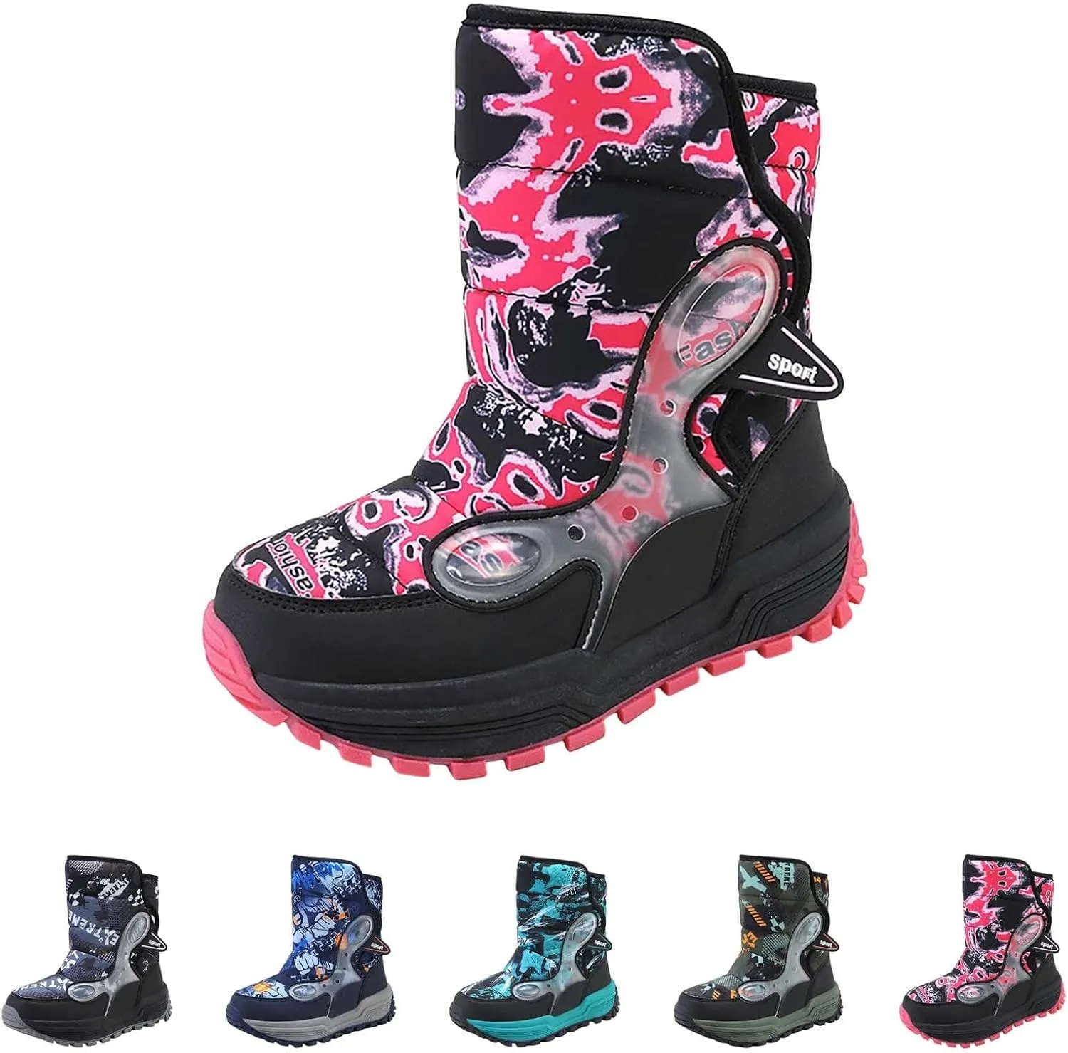 Snow Boots For Toddler Kids Snow Boots Boys Girls Mid Calf Water Proof Warm Faux Fr Lined Insulated Winter Boots