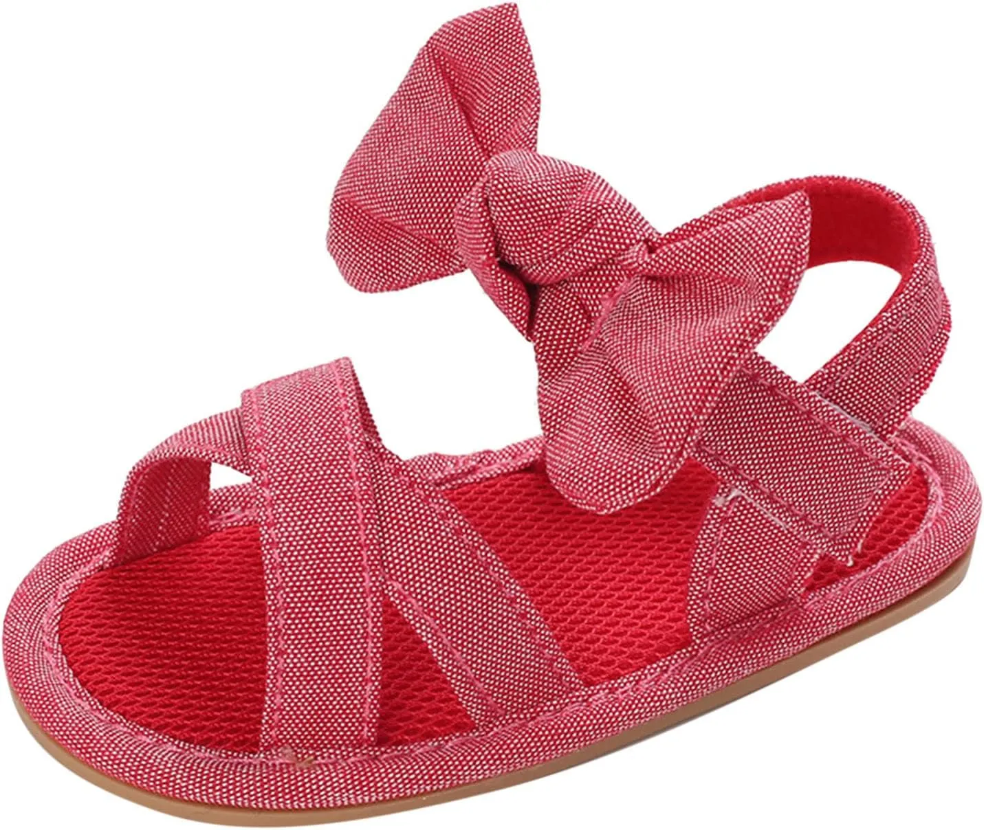 Summer Children Baby Toddler Shoes Girls Sandals Flat Bottom Light Open Toe Solid Color Bow Back Black Ballet Shoes