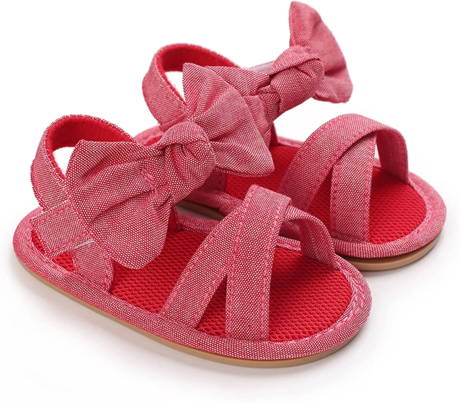 Summer Children Baby Toddler Shoes Girls Sandals Flat Bottom Light Open Toe Solid Color Bow Back Black Ballet Shoes