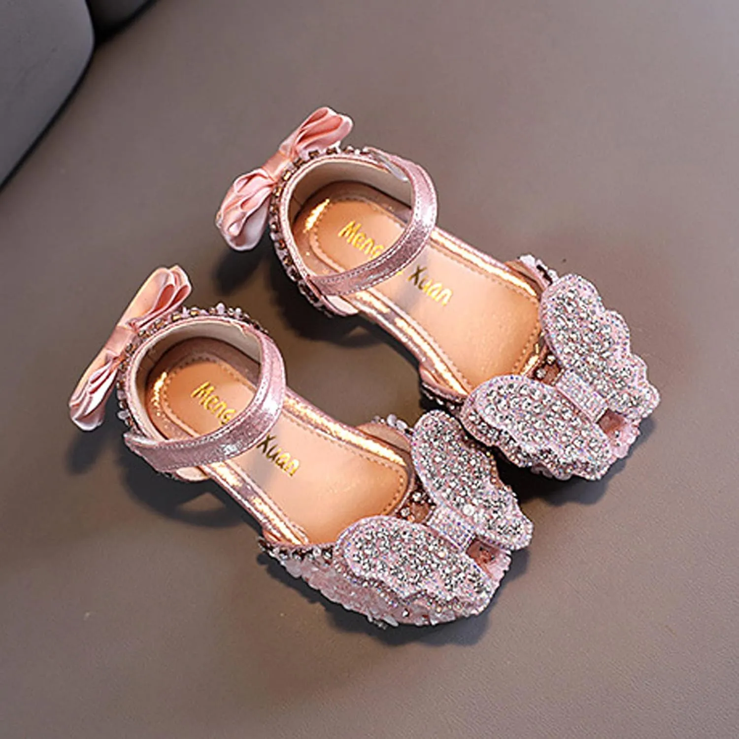 Toddler Girls Mary Janes Shoe Low Heel Ballet Flat Mary Jane Heels Princess Bow Party Wedding Pumps Shoes First Steps
