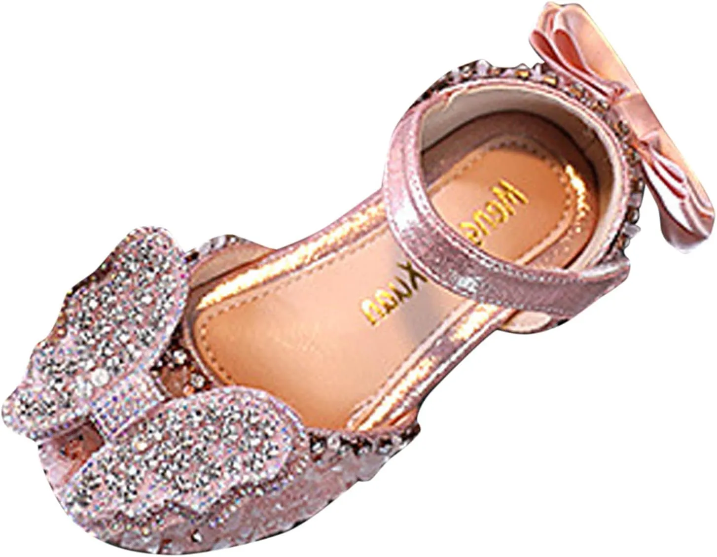 Toddler Girls Mary Janes Shoe Low Heel Ballet Flat Mary Jane Heels Princess Bow Party Wedding Pumps Shoes First Steps