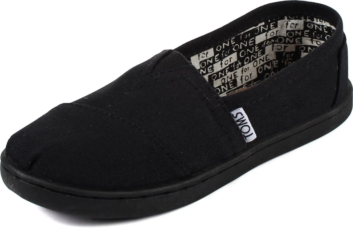TOMS Kids Boys Alpargata - Black