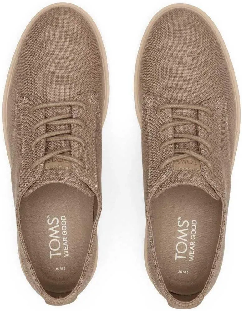 TOMS Mens Navi Travel Lite Lace Up Casual Shoes - Brown