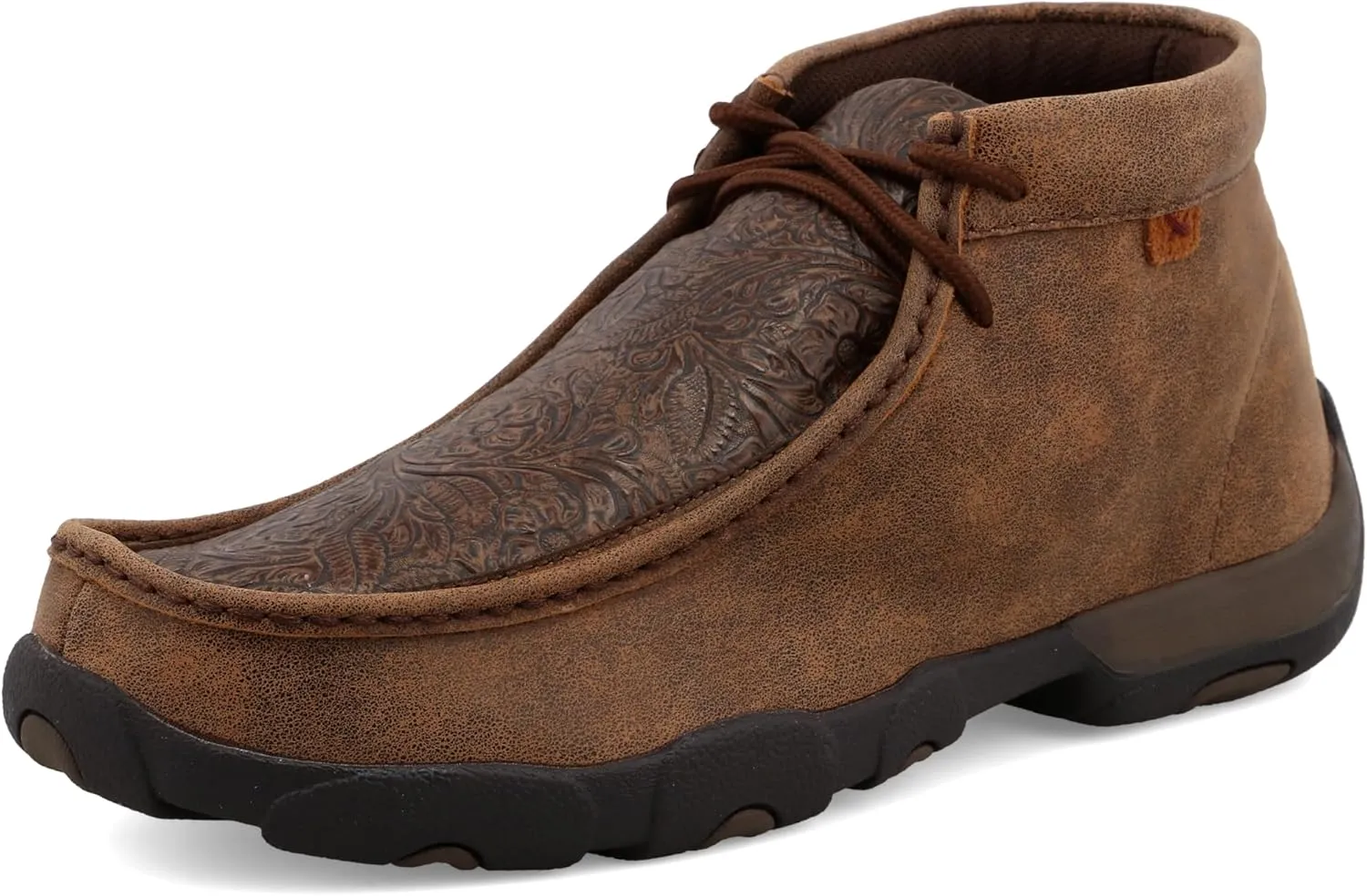 Twisted X Men's Chukka Driving Moc, Moc Toe, Brown & Brown Print, 9.5 M