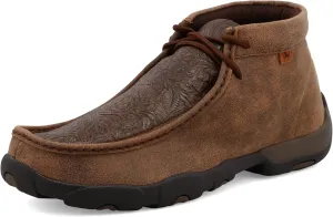 Twisted X Men's Chukka Driving Moc, Moc Toe, Brown & Brown Print, 9.5 M