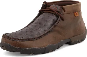Twisted X Men's Chukka Driving Moc, Moc Toe with CellSole, Brown & Brown Ostrich, 10 M