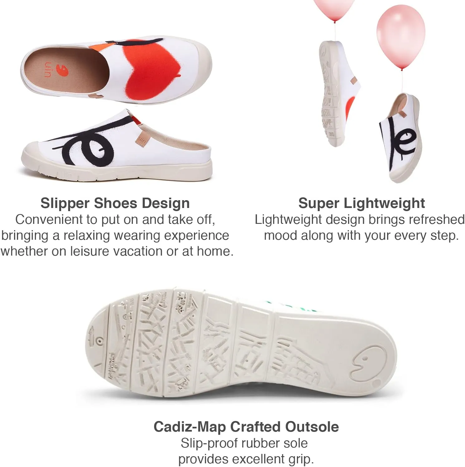 UIN Women's Fashion Sneakers Lightweight Walking Casual Slip Ons Loafers Comfortable Art Painted Travel Shoes Cadiz