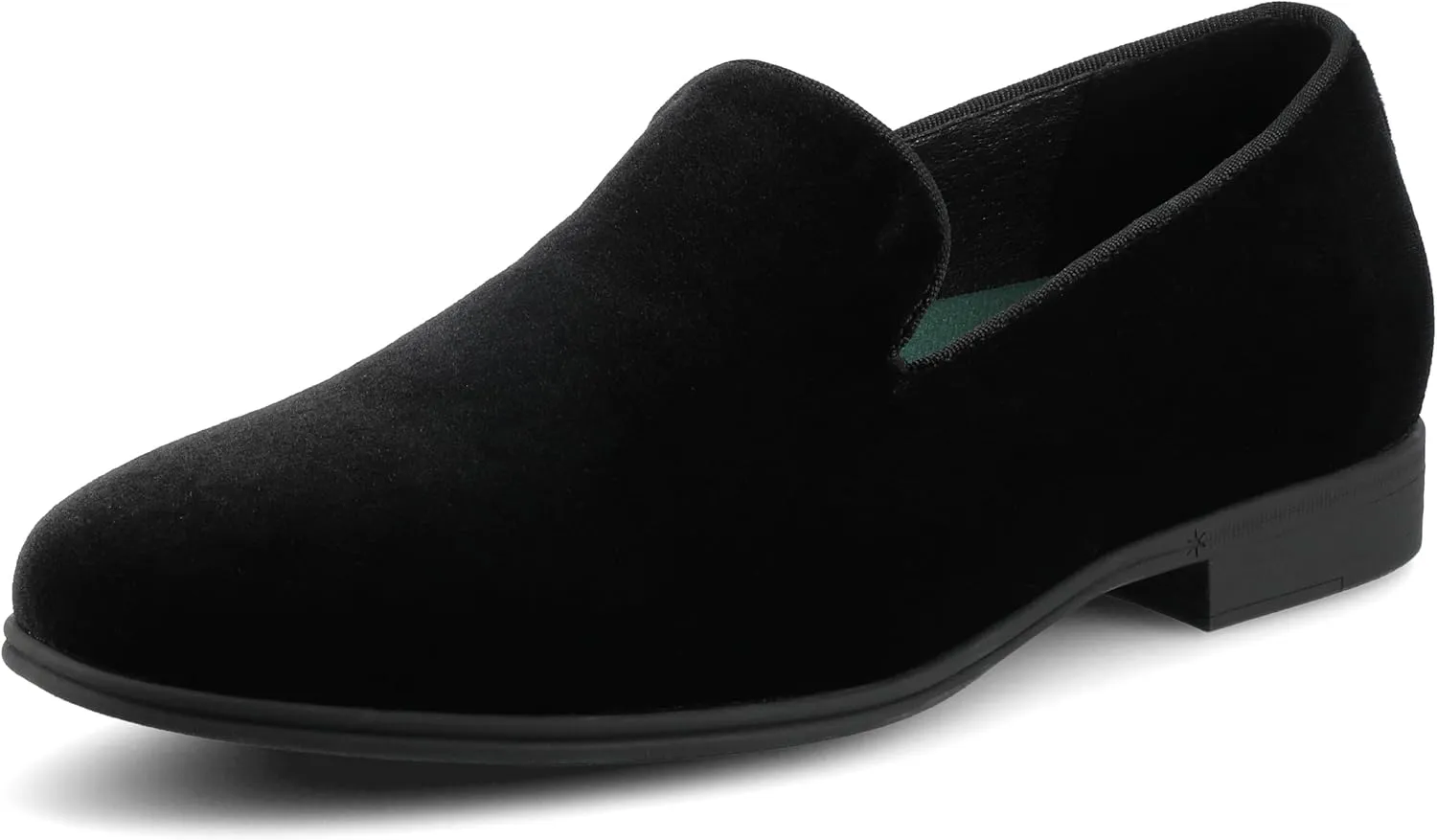 Vance Mens Giovanni Venetian Dress Loafer Black Velour Black Faux Patent Leather Almond-Toe 6mm Vance Comfort System Insole Black Velour 11.5 Medium Mens US