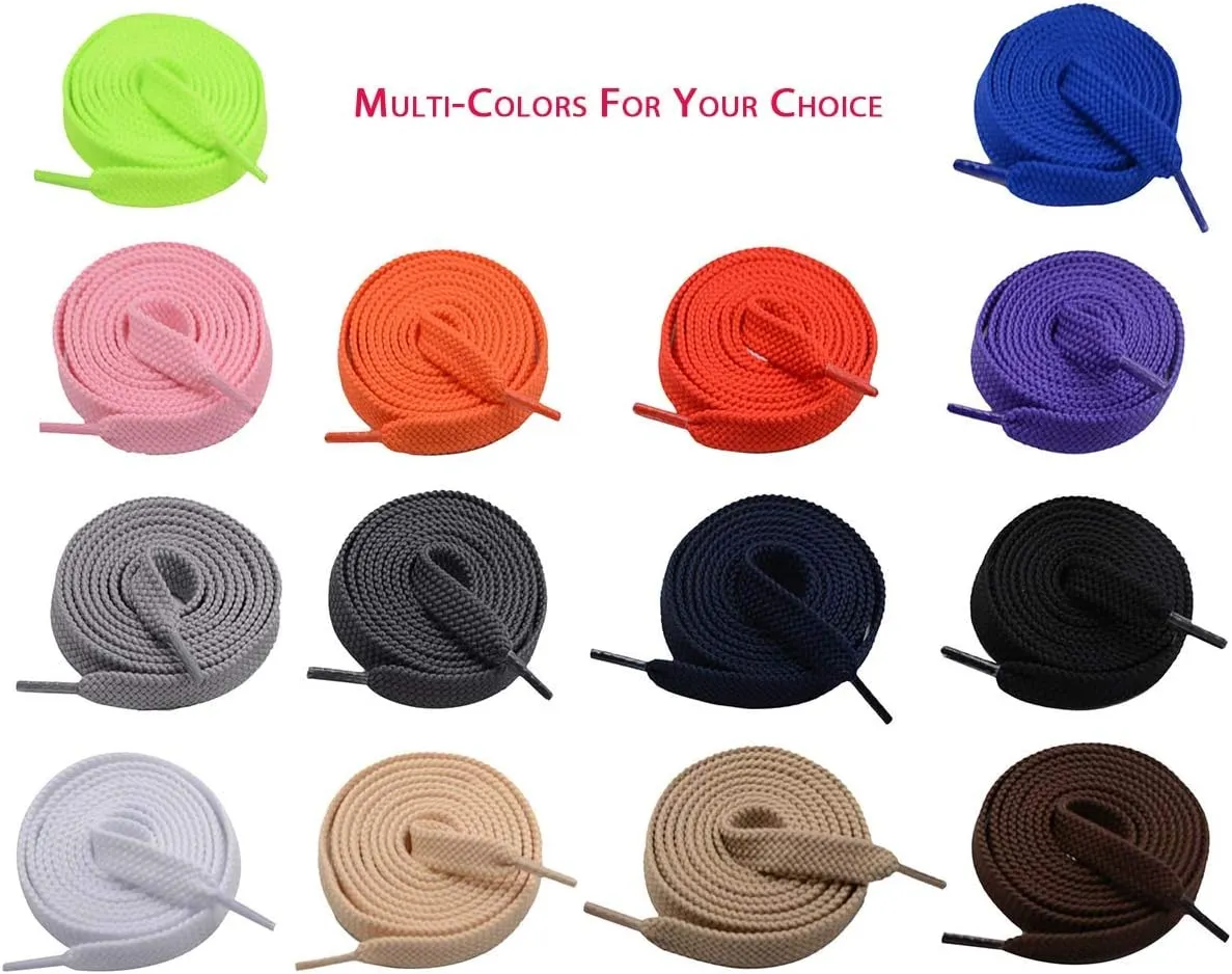 VSUDO Flat Shoe Laces for Sneakers, Shoelaces for Sneakers, Athletic Shoelaces