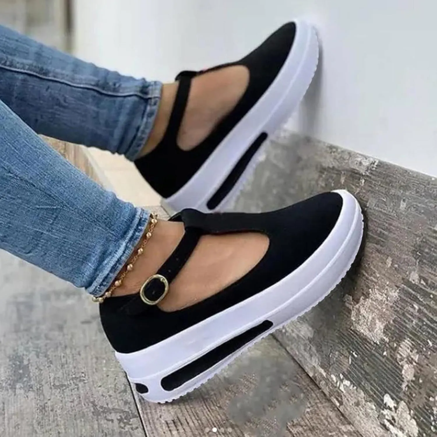 Wedge Sandals For Women Dressy Summer Non Slip on Ankle Strap Comfortable Platform Wedges Casual Walking Shoes Breathble Sneakers Cushioned Loafers On Low Top Lightweight Canvas for Outdoor Travel