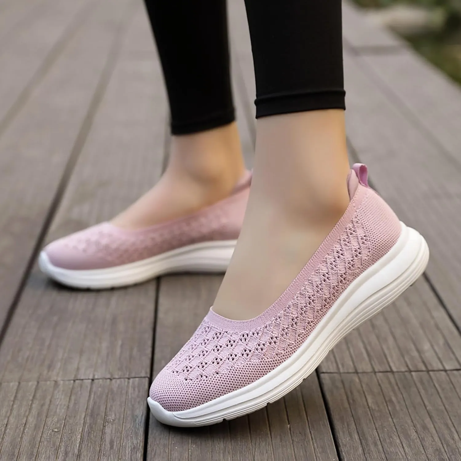 Women Casual Shoes Fashionable New Pattern Simple and Solid Color Flat Bottom Women Shoes Platform Wedge Heels Casual
