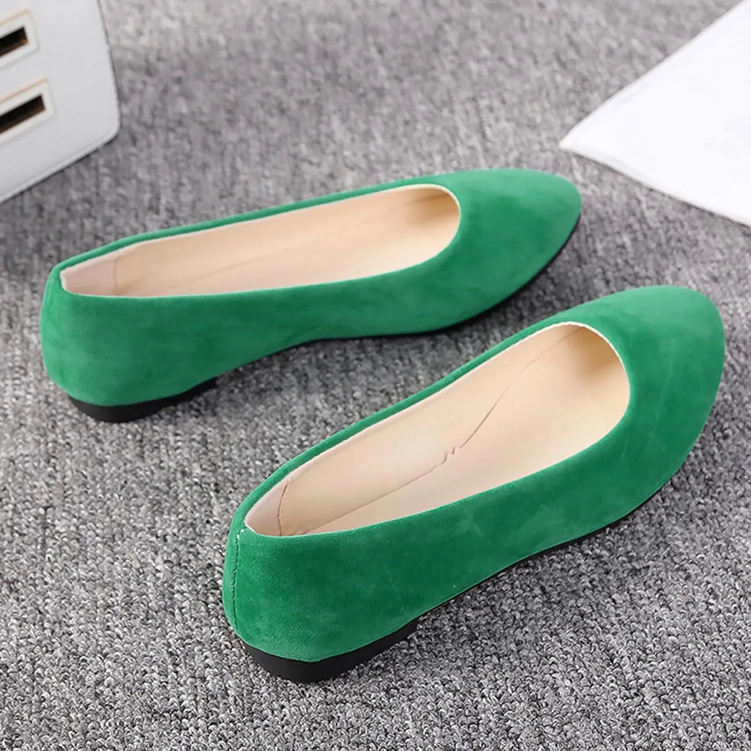 Women Girls Solid Big Size Slip On Flat Shallow Comfort Casual Single Shoes Shoes Casual Boots, 6.5