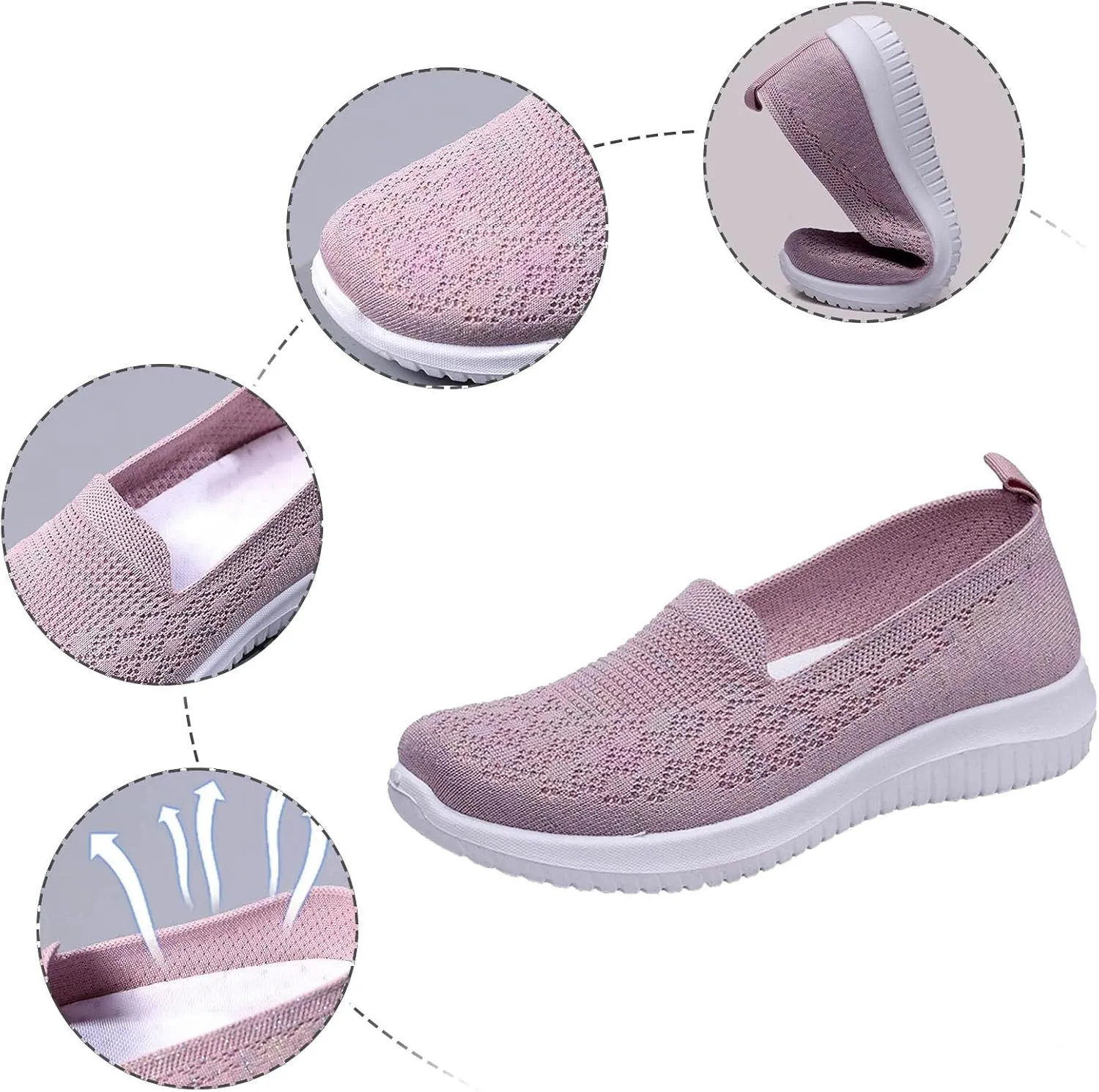 Women Shoes Mesh Socks Shoes Casual One Foot Wear Women's Shoes Breathable Casual Sports Shoes Sneaker Skates for Women