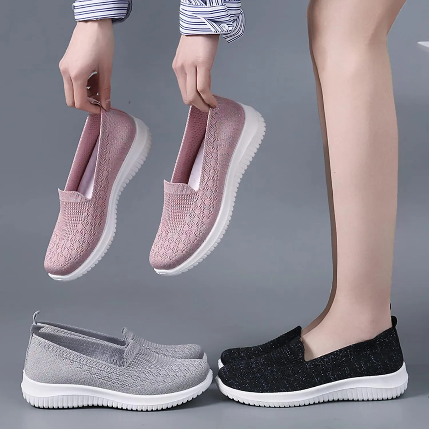 Women Shoes Mesh Socks Shoes Casual One Foot Wear Women's Shoes Breathable Casual Sports Shoes Sneaker Skates for Women