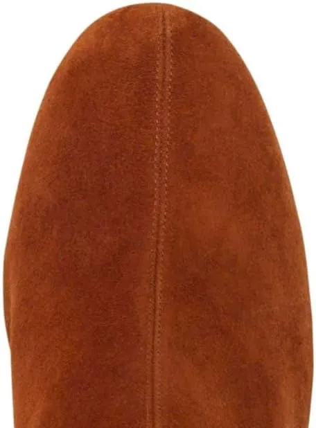 Women Suede Chunky Heel Ankle Boots Round Toe Ankle Booties Back Zipper 2 inch Low Block Heeled Dress Booties Mid Calf Short Boots Pleated Comfy Retro Casual Size 4-11 M US
