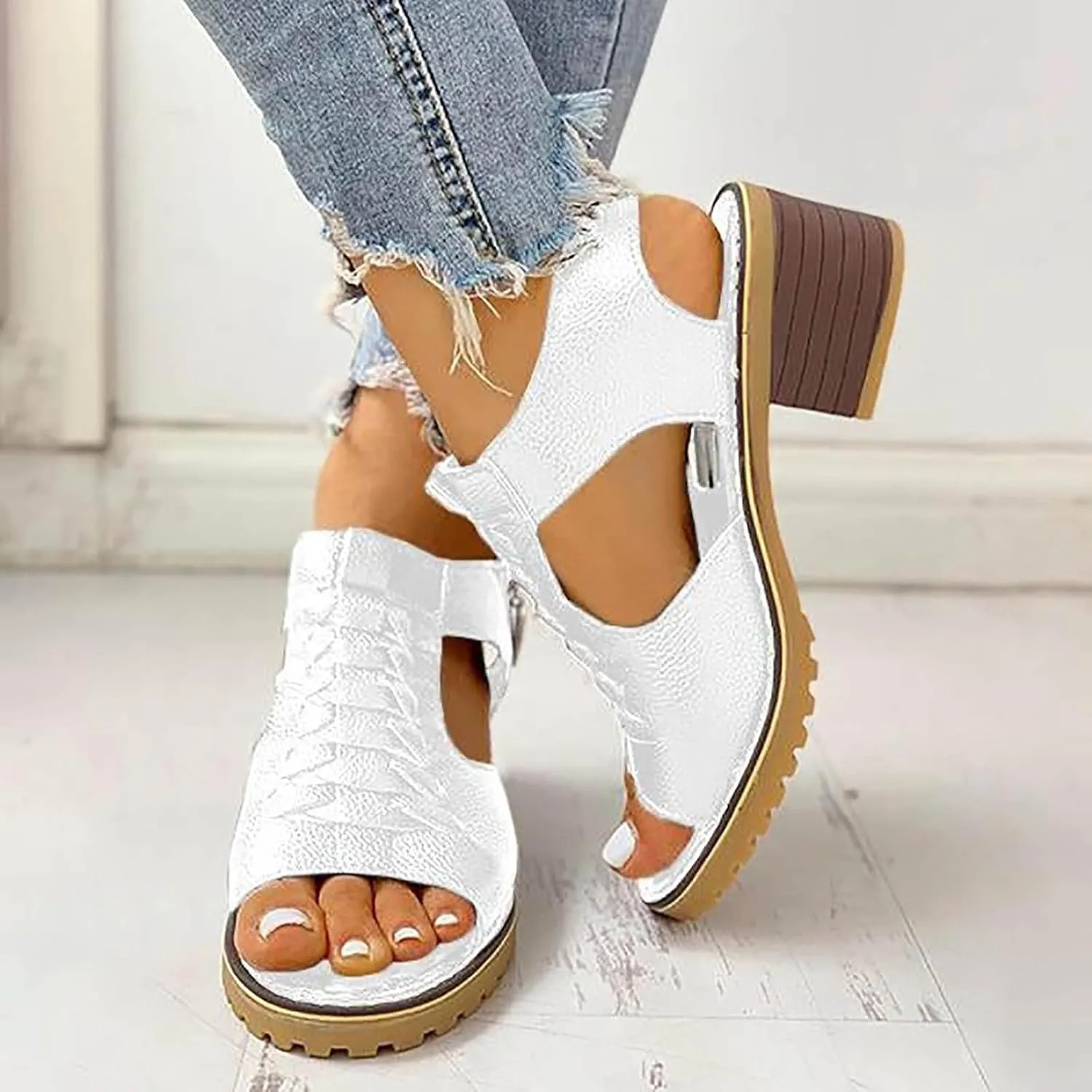 Women Toe Sandals Crystal Jelly Beach Flip Flops Female Students Korean Fashion High Heel Sandals for Women Size 14