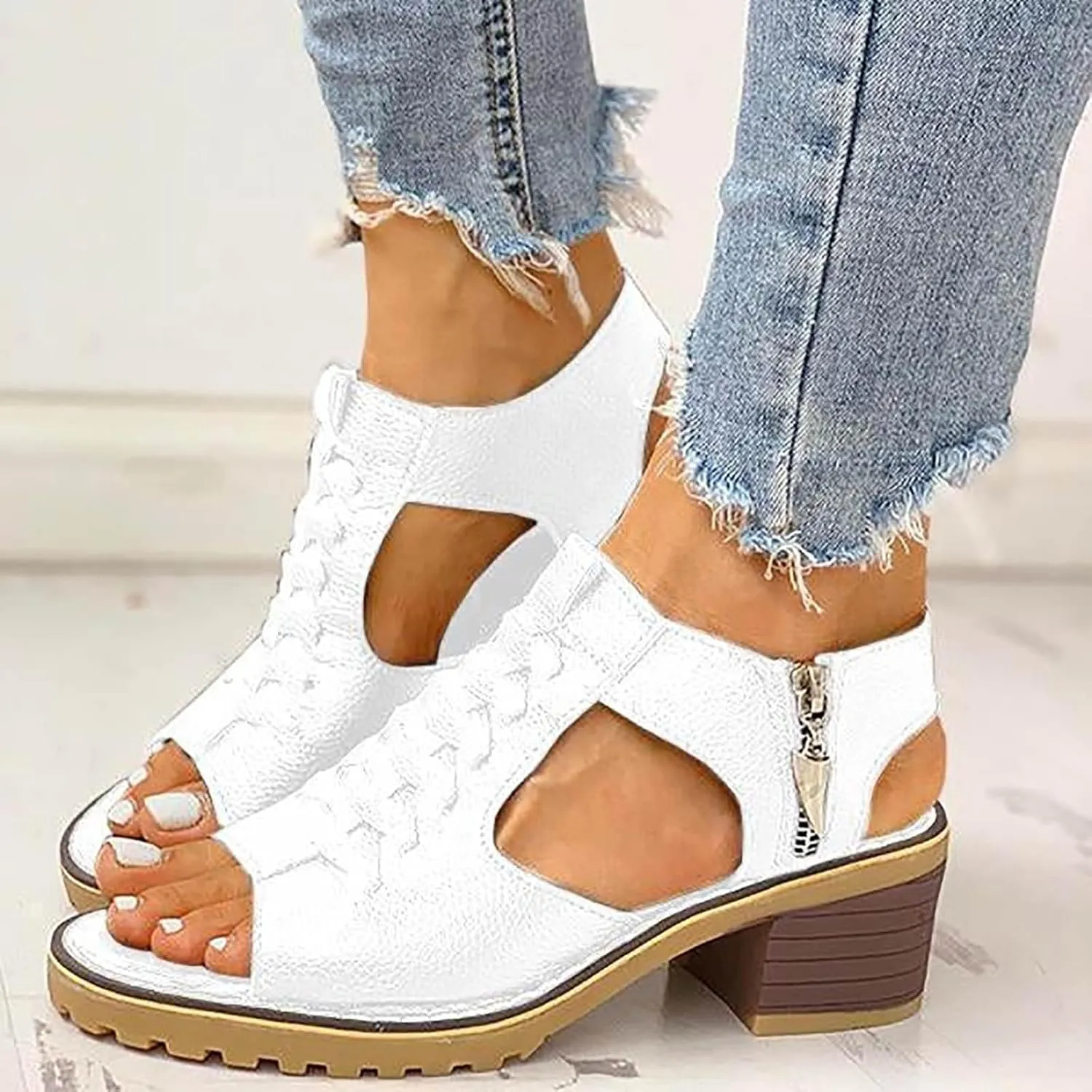 Women Toe Sandals Crystal Jelly Beach Flip Flops Female Students Korean Fashion High Heel Sandals for Women Size 14