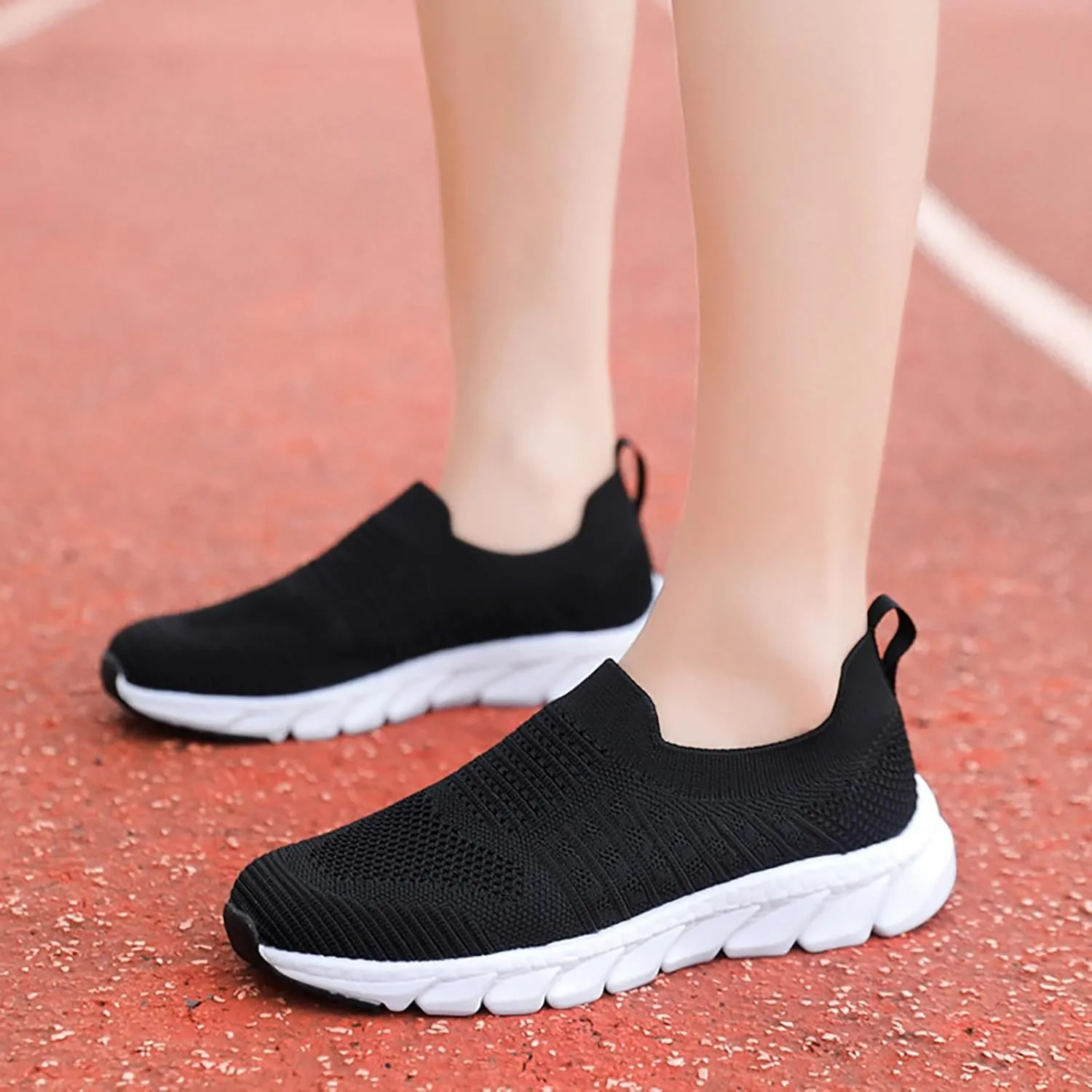 Women's Athletic Walking Shoes Slip On Casual Mesh Mens Running Shoes Lightweight Women Shoes Casual Men's Fashion Sneakers Slip On Tennis Shoe Loafers Dress Shoe