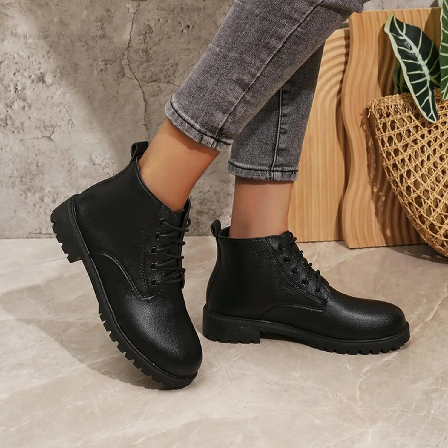 Womens Black Ankle Boots Wide Boots Black Booties for Women Chunky Heel Low Heels for Women Womens Ankle Boots with Heel Brown Women's Wide Width Ankle Booties