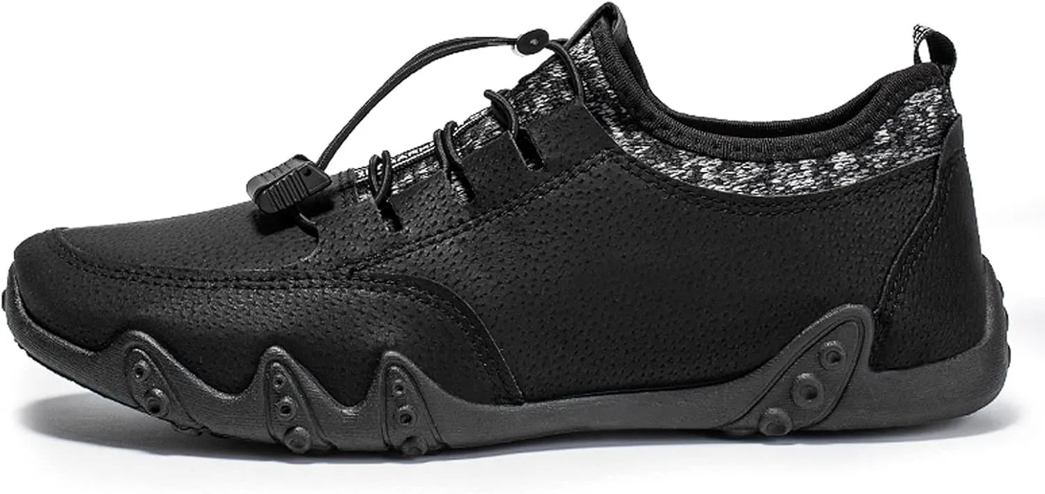 Womens Black Wide Toe Sneakers Womens Tennis Shoes Size 9 Wide Black Shoes Women Wide Black Fashion Womens High Platform Sneakers Pull On Sneakers Womens All Black