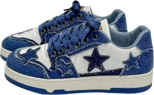 Womens Canvas Sneakers Comfy Color-Blocking Star Pattern Breathable Soft Walking Running Shoes Comfortable Tennis Shoes Non Slip Summer Spring Women's Sneakers