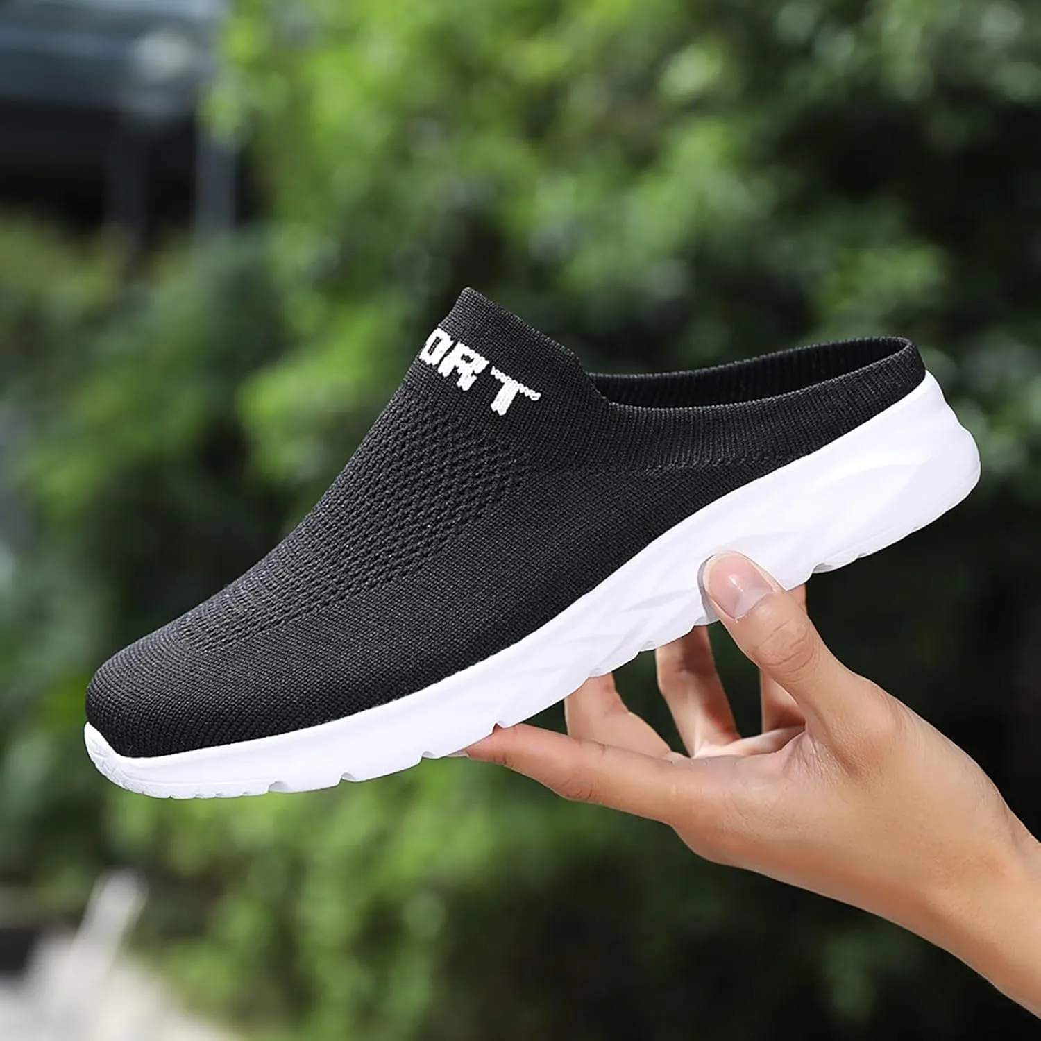 Women's Casual Slip on Half Shoes Breathable Non Slip Work Shoes Women Casual Men's Shoes Casual Fashion Sneakers Platform Tennis Shoe Loafers Casual Slip On