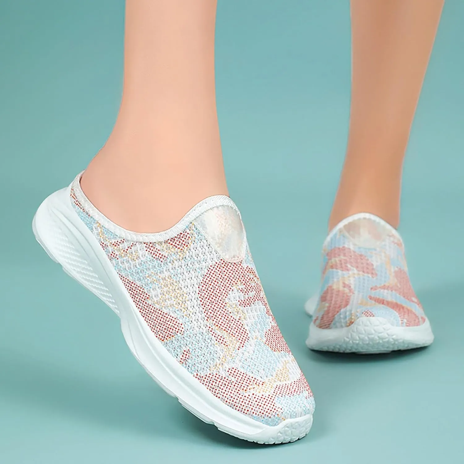 Women's Fashion Mesh Color Slippers Temperament Comfortable Shoes Hot Furry Slippers for Women