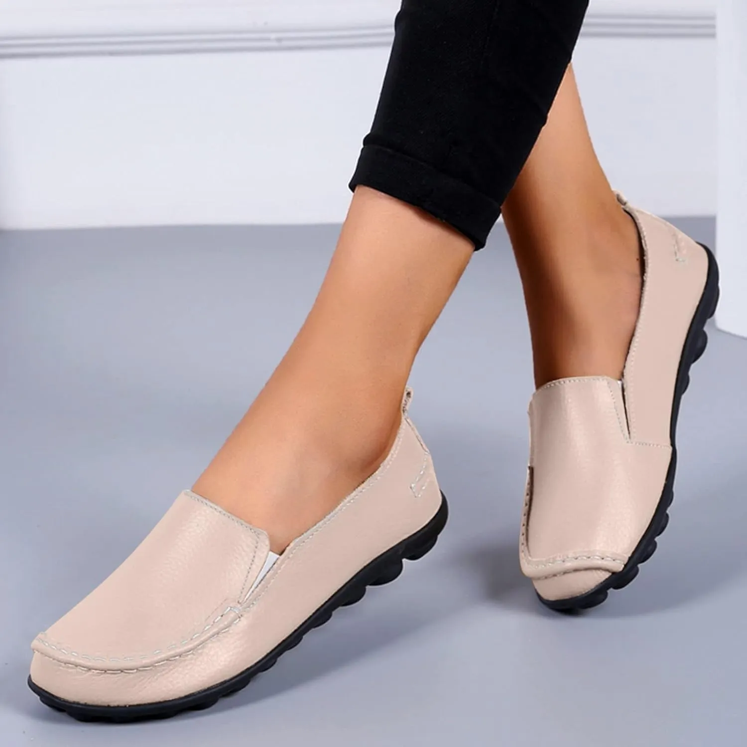 Womens Flats Fashion Slip On Sneakers Casual Wide Walking Shoe Comfort Orthopedic Shoes Business Casual Shoes