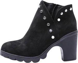 Womens High Chunky Heel Chelsea Ankle Boots Fashion Platform Pointed Toe Booties Elegant Chunky Block Heel Boots
