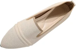 Womens Knit Slip on Casual Pointed Toe Loafers Comfortable Flats Loafer Ladies Driving Moccasins Business Work Shoes