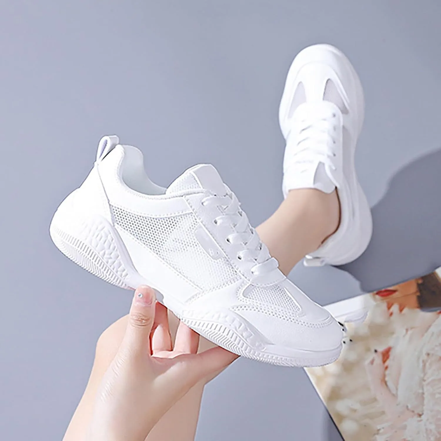 Women's Lace Up Walking Shoes Running Comfortable Tennis Mens Casual Shoes Slip On Business Casual Shoes Men's Fashion Sneakers Tennis Shoe Trainers Shoe