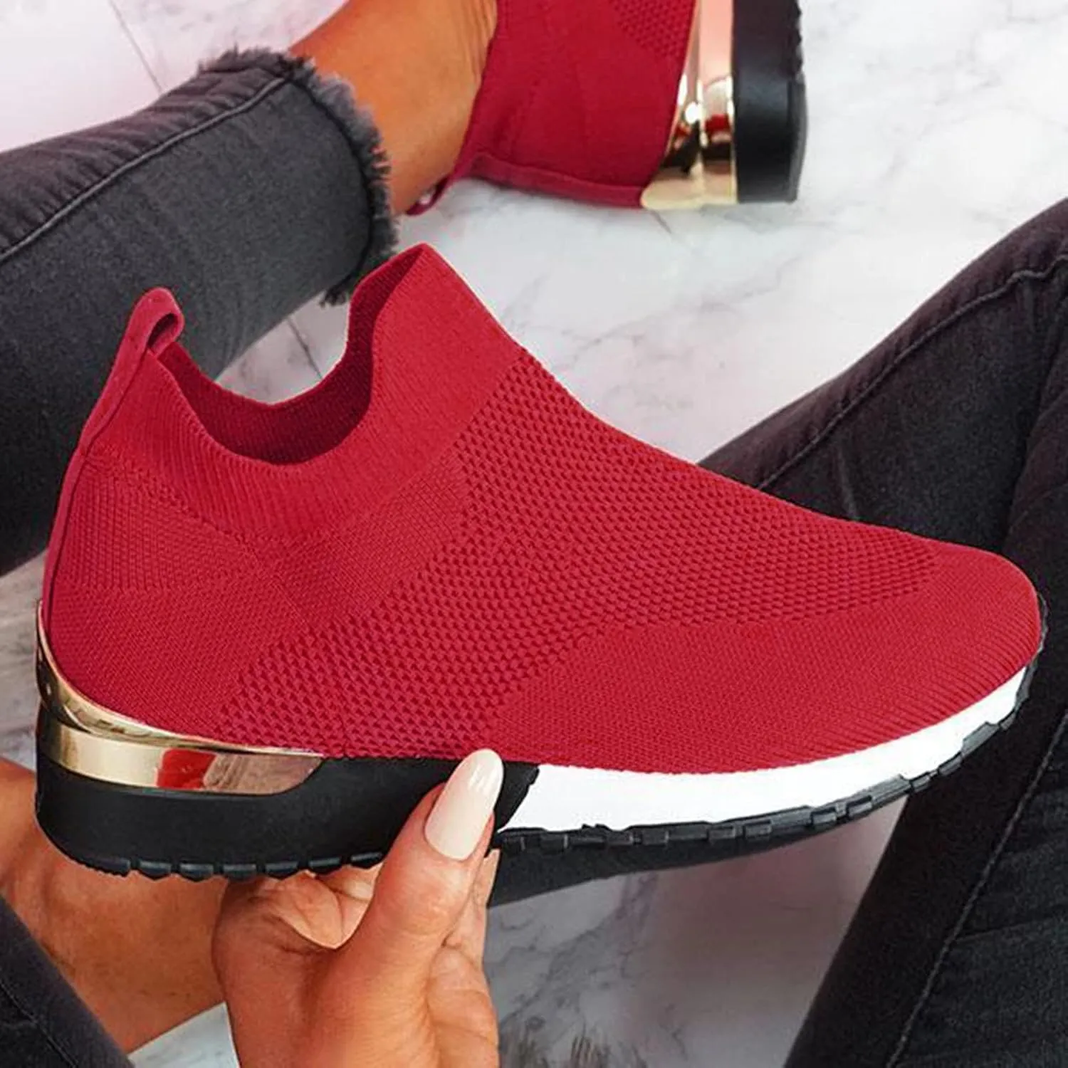 Women's Loafer Flat Platform Sneakers for Women Black Shoes for Women Dressy Loafers for Women Casual Platform Loafers for Women Wide Men's Sneakers