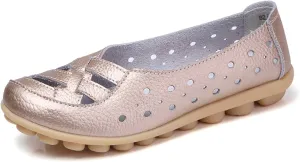 Womens Loafers Comfortable Dressy Closed Toe Sandals Wide Width Flats Slip On Moccasins Casual Driving Shoes Summer Comfort Walking Shoes Breathable Work Dressy Shoe Trending Sandals for Women