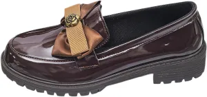 Womens Loafers Platform Slip-On Shoes Comfortable Work Shoes Business Casual Shoes Chunky Leather Penny Loafers