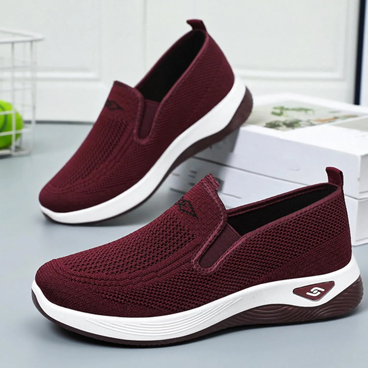 Women's Mesh Slip On Walking Shoes Fashion Sneaker Athletic Shoe Casual Comfortable Loafer Tennis Workout Sneakers
