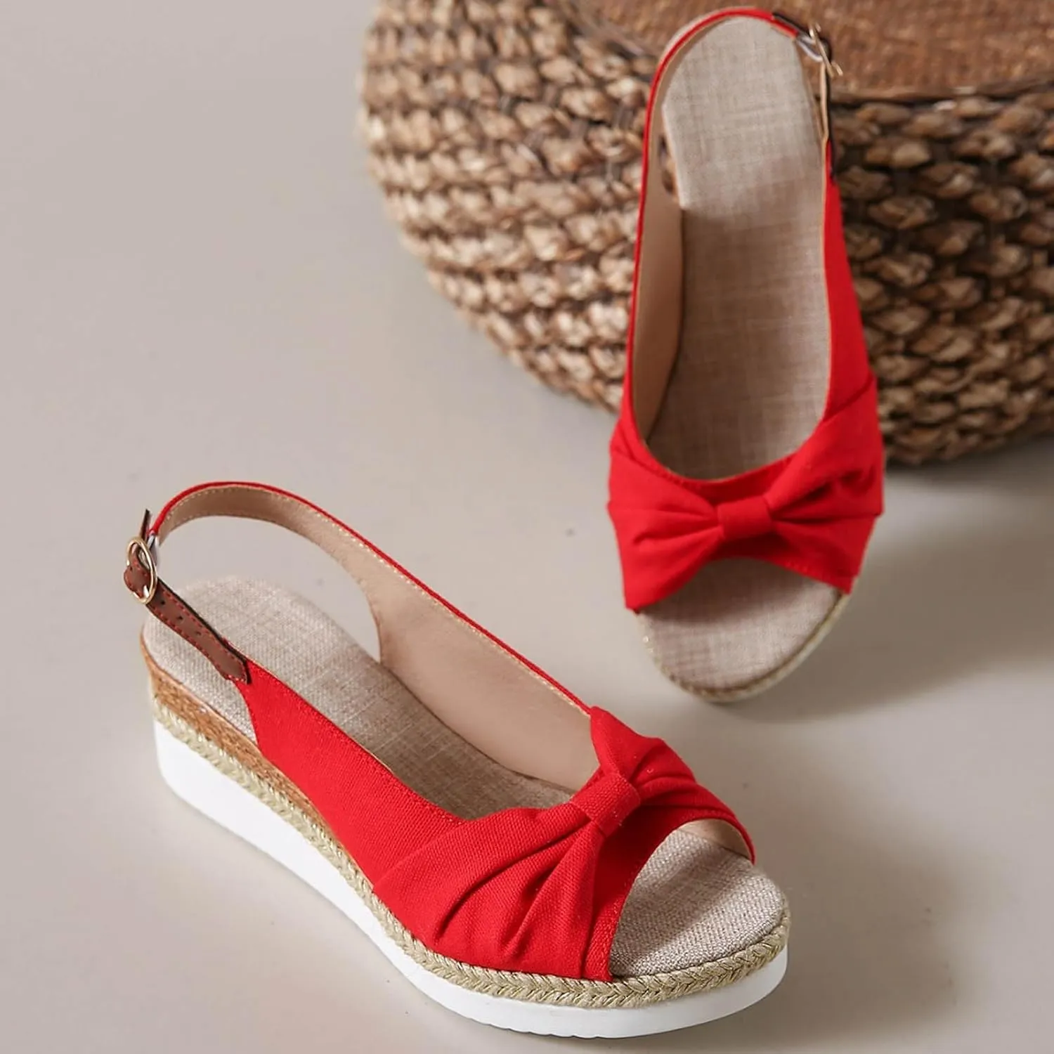 Women's Platform & Wedge Sandals Wedge Casual Sandals For Women Buckle Women's Platform Sandals