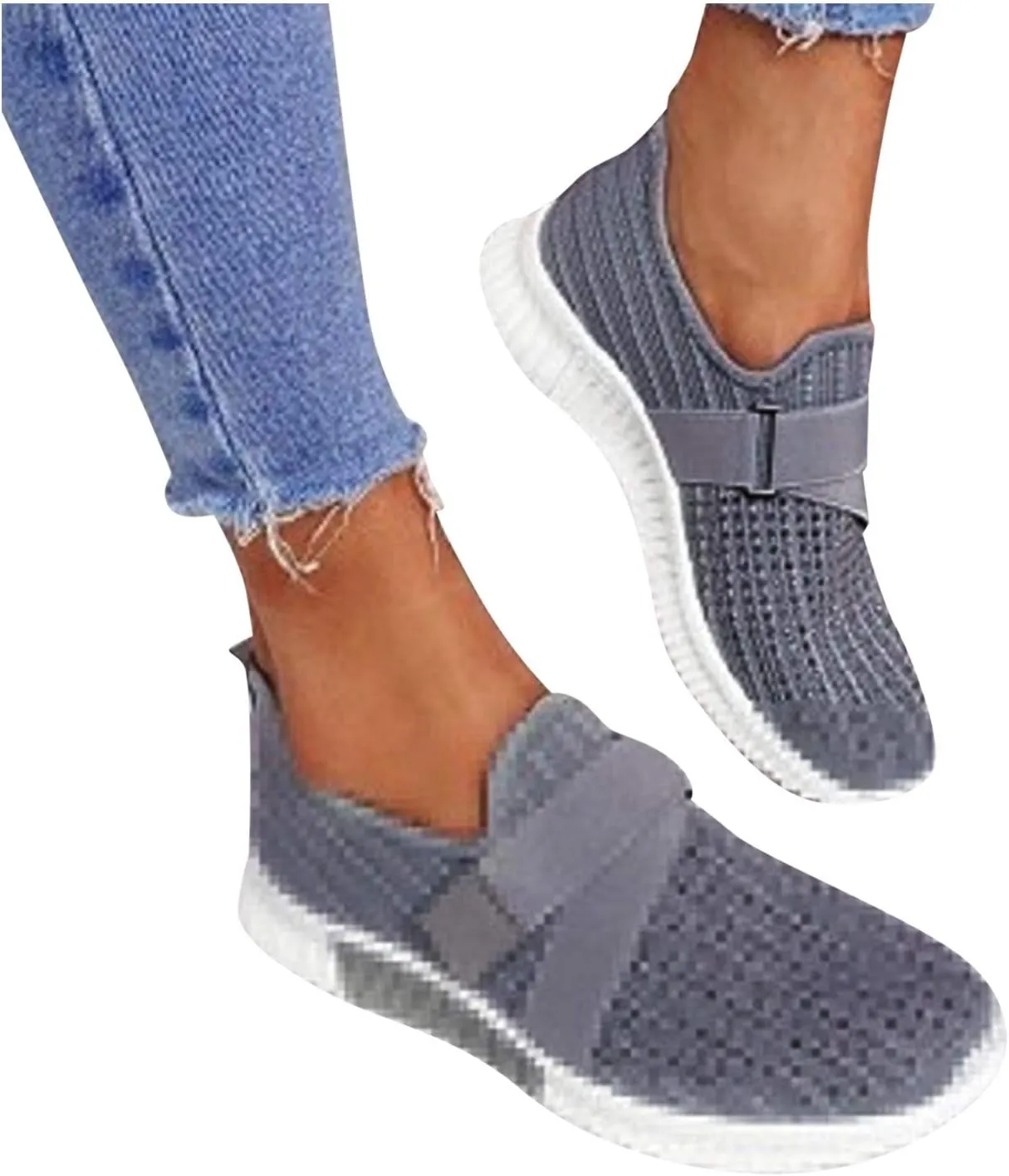 Womens Shoes Sneakers Wide Width Senior Womens Slip On Light Weight Walking Shoes Gym Shoes Women Wide Toe Box Sneakers for Womens Zapatos Antideslizante para El Invierno De Mujeres
