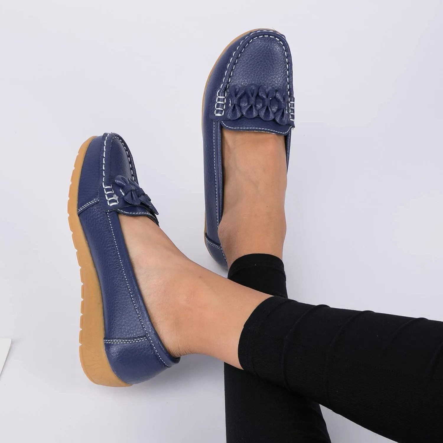 Womens Slip On Loafers Comfort Orthopedic Loafers Arch Support Sneakers Casual Walking Shoes Dressy Business Shoes