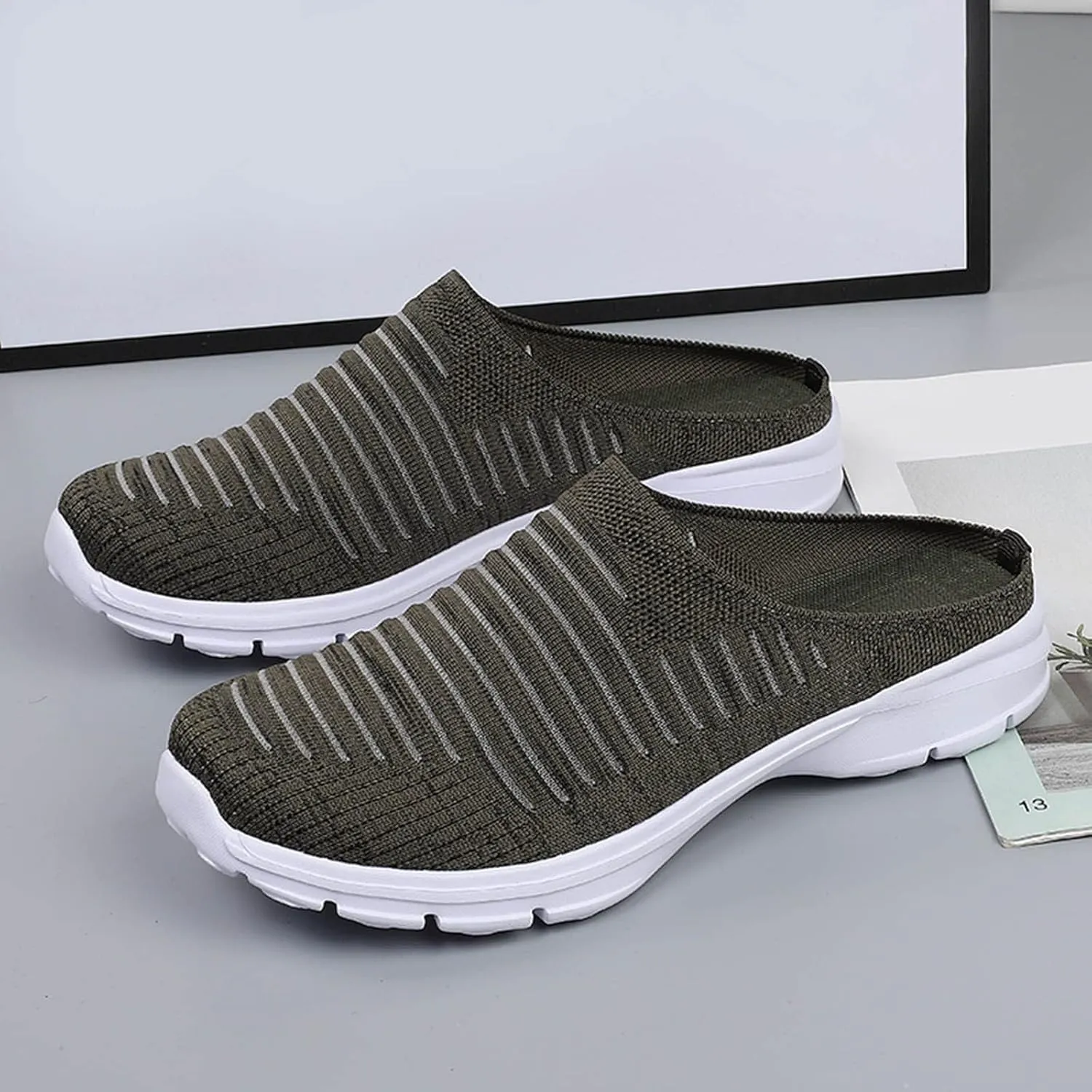 Women's Slip-on Mule Sneakers Lightweight Mens Casual Shoes Food Service Men Casual Dress Shoes Men Shoes Sneakers Platform Tennis Shoe Loafers Casual Slip On