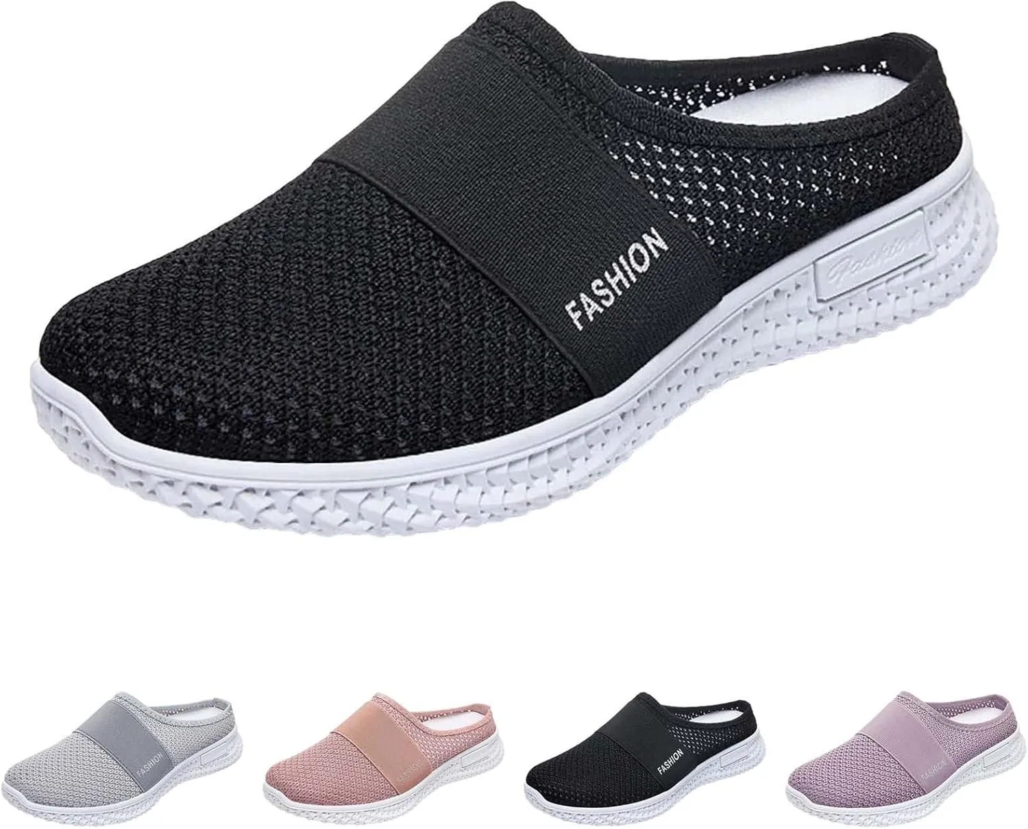 Women's Slip-On Orthopedic Arch Support Backless Mens Tennis Shoes Mesh Breathable Men Casual Shoes Black Platform Sneaker Red Tennis Shoe Casual Loafers