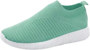 Women's Slip On Sneakers Lightweight Breathable Walking Shoes Women Sports Casual Slip On Shoes Brown Sneakers Brown Tennis Shoe Cross Trainer Shoe