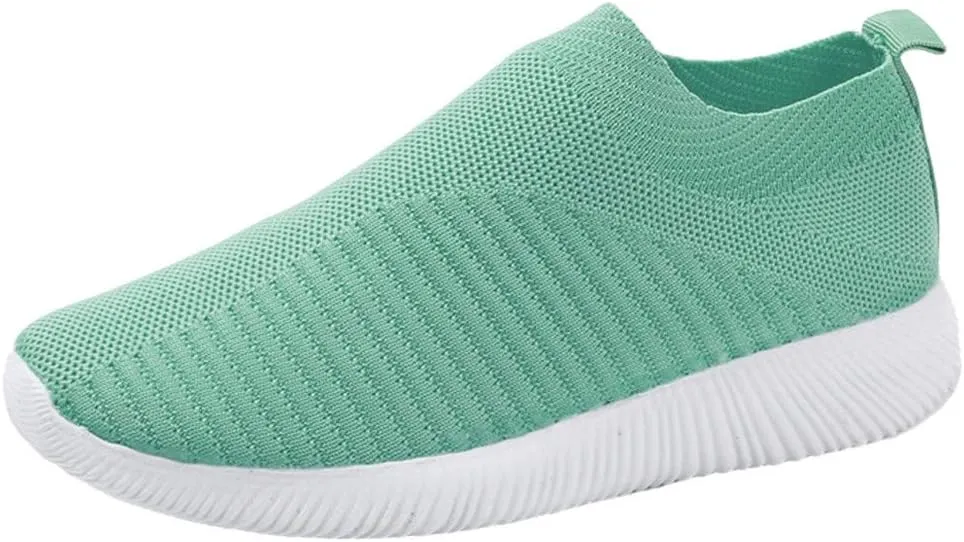 Women's Slip On Sneakers Lightweight Breathable Walking Shoes Women Sports Casual Slip On Shoes Brown Sneakers Brown Tennis Shoe Cross Trainer Shoe