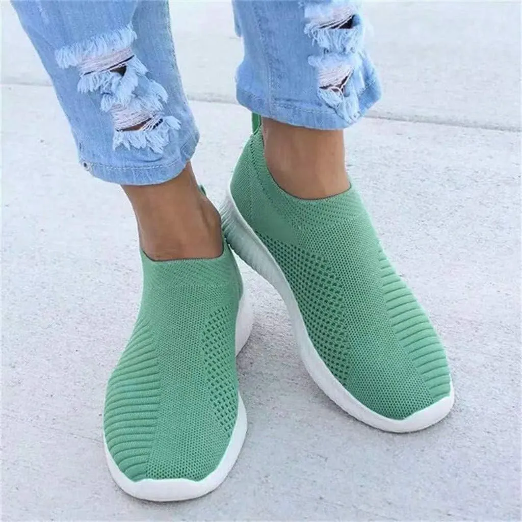 Women's Slip On Sneakers Lightweight Breathable Walking Shoes Women Sports Casual Slip On Shoes Brown Sneakers Brown Tennis Shoe Cross Trainer Shoe