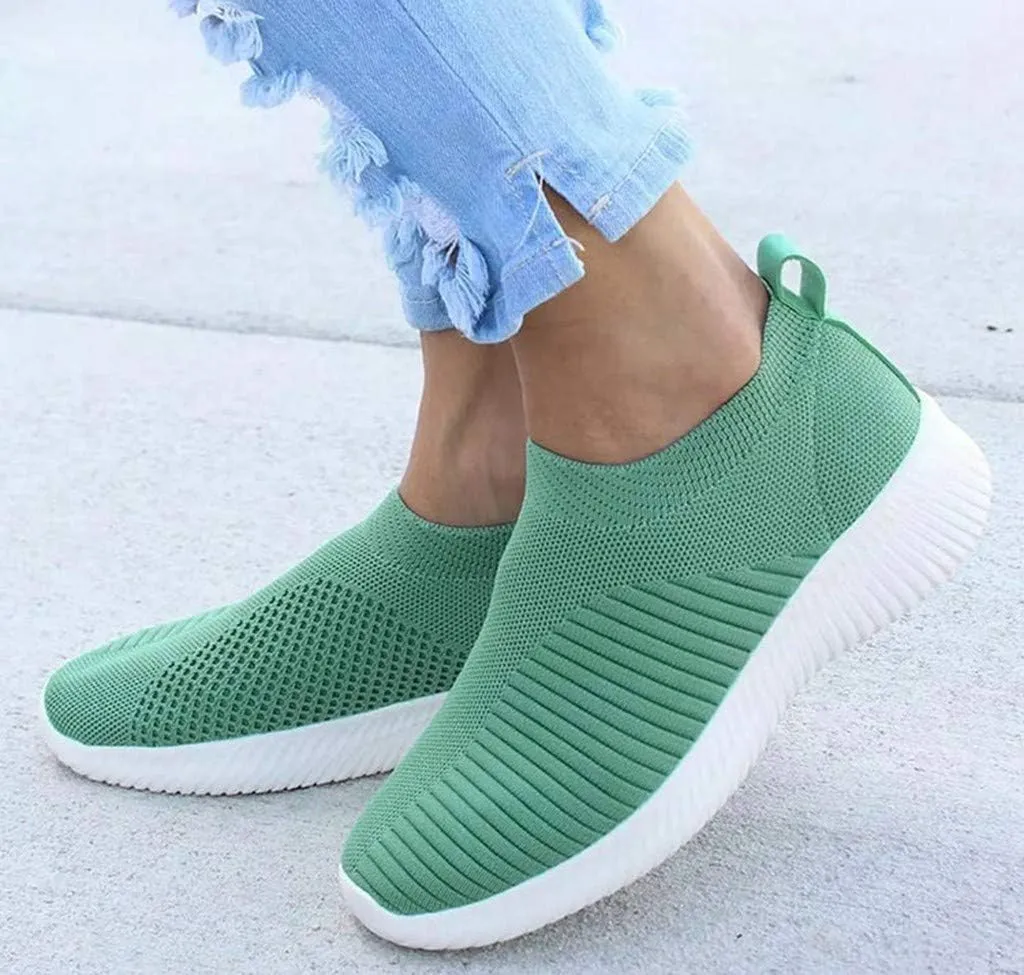 Women's Slip On Sneakers Lightweight Breathable Walking Shoes Women Sports Casual Slip On Shoes Brown Sneakers Brown Tennis Shoe Cross Trainer Shoe