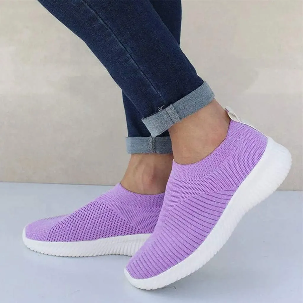 Women's Slip On Sneakers Lightweight Breathable Walking Shoes Women Sports Casual Slip On Shoes Brown Sneakers Brown Tennis Shoe Cross Trainer Shoe
