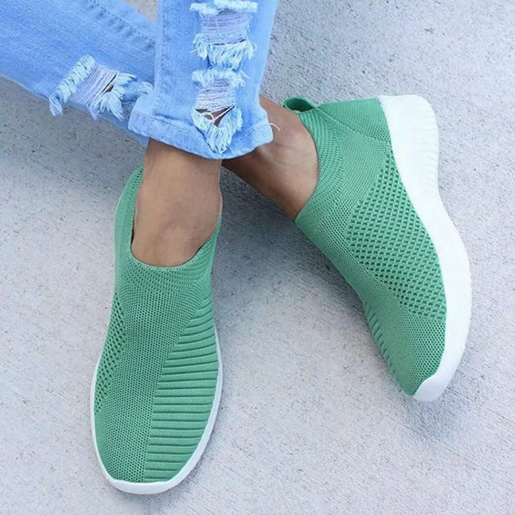Women's Slip On Sneakers Lightweight Breathable Walking Shoes Women Sports Casual Slip On Shoes Brown Sneakers Brown Tennis Shoe Cross Trainer Shoe